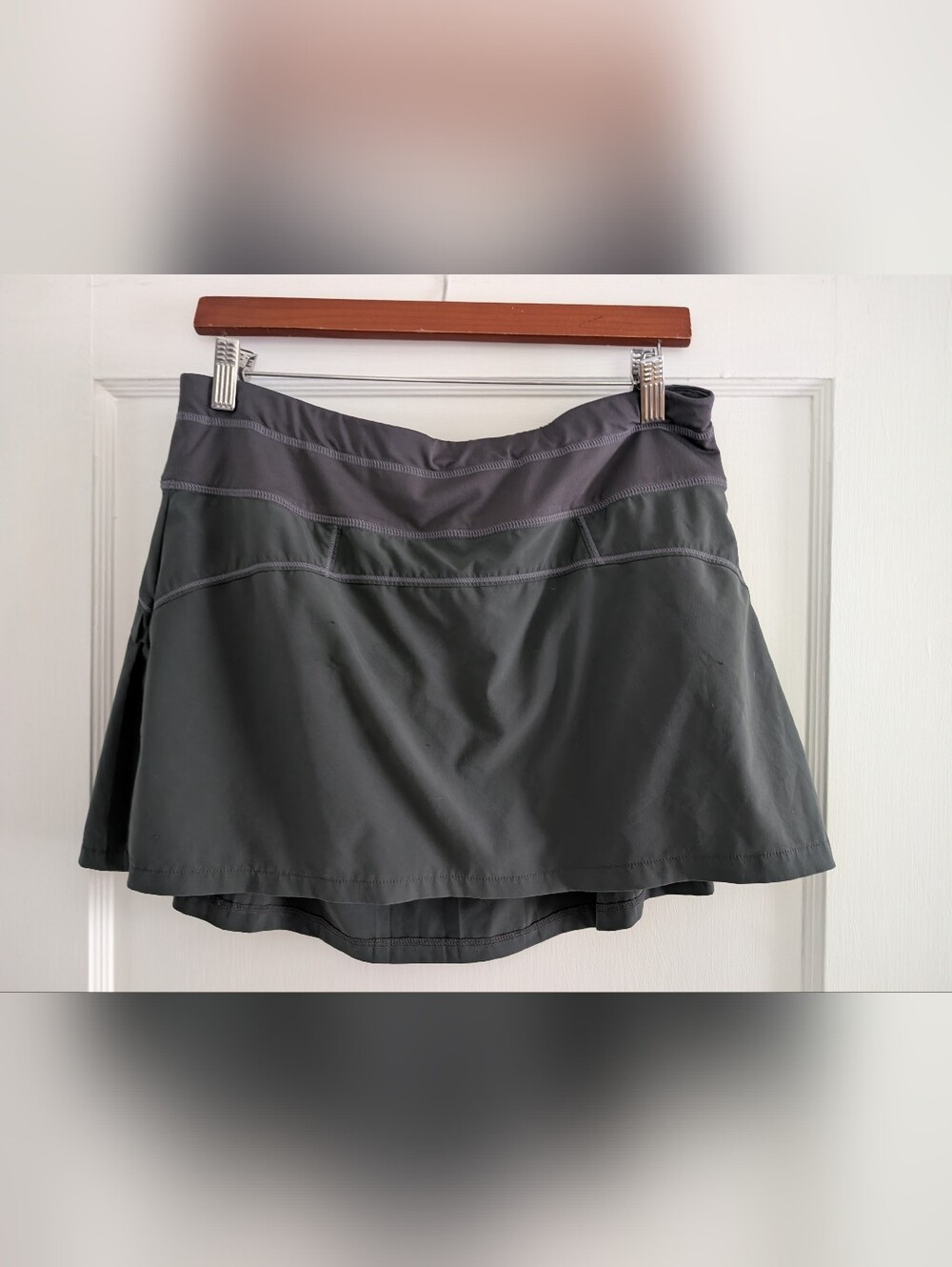 Athleta Gray Skort With Lime Green Shorts